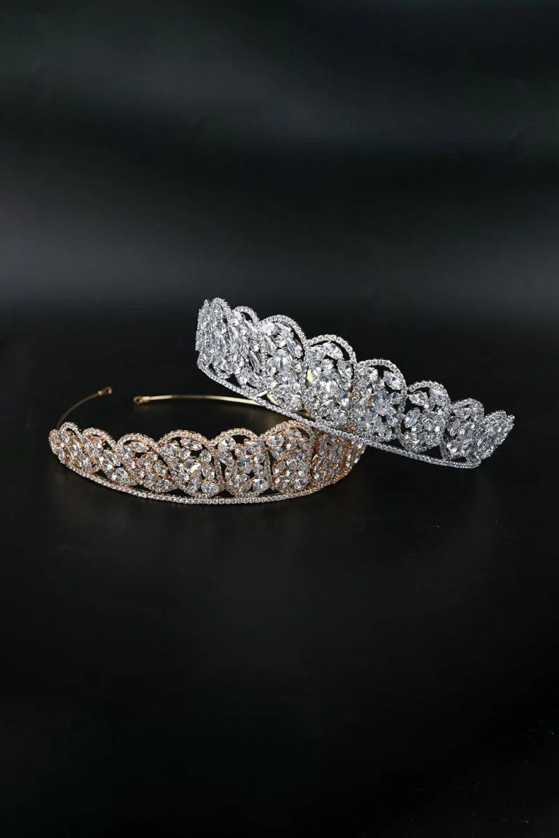 Silver Zirconia Bridal Crown