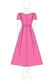 Black A Line Mother of the Bride Dress with Puff Sleeves