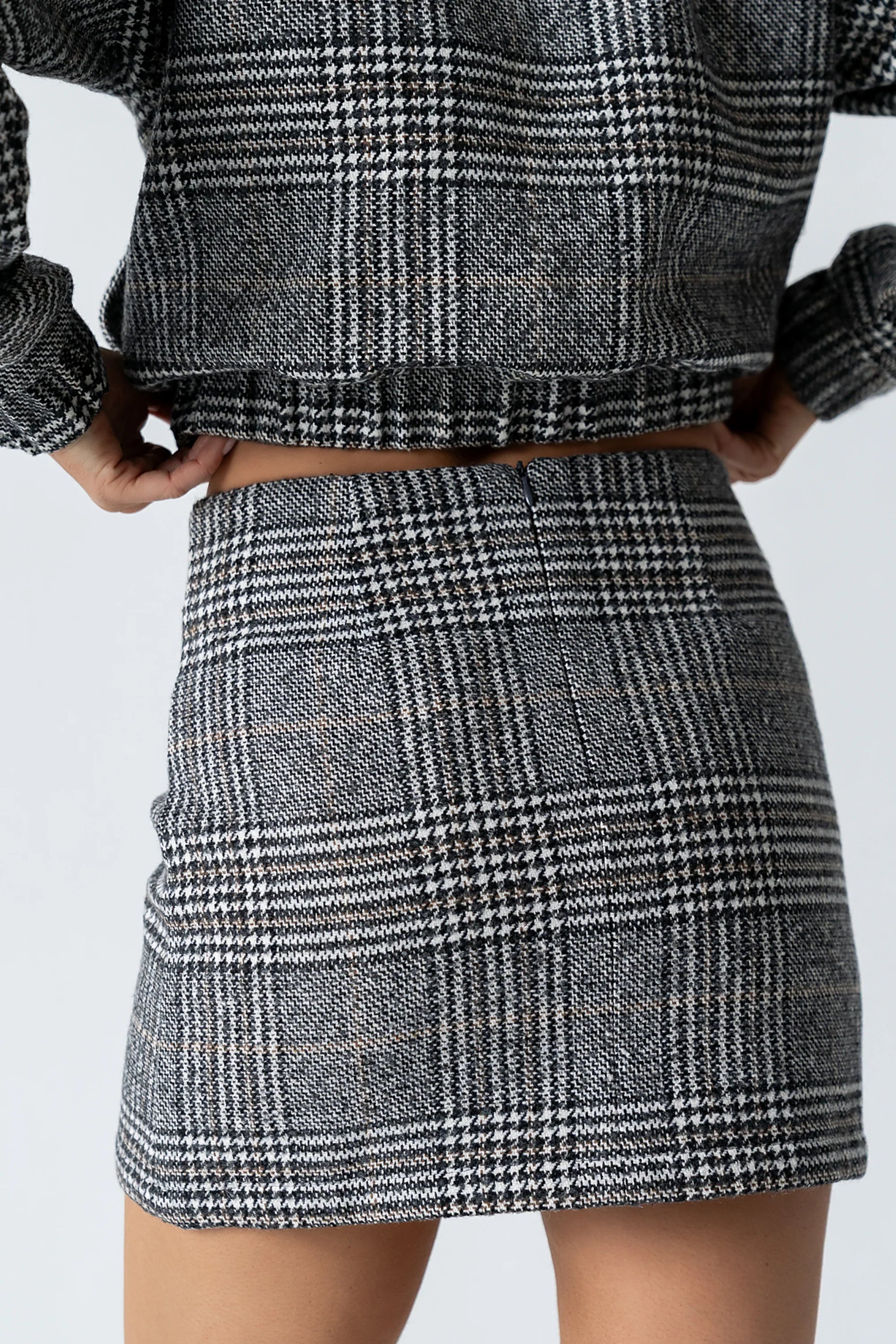 Finley Tweed Mini Skirt in Black