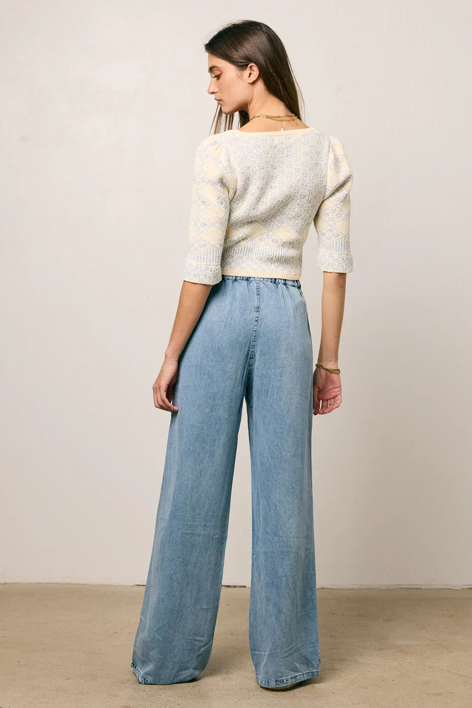 Reece Wide Leg Pants in Blue