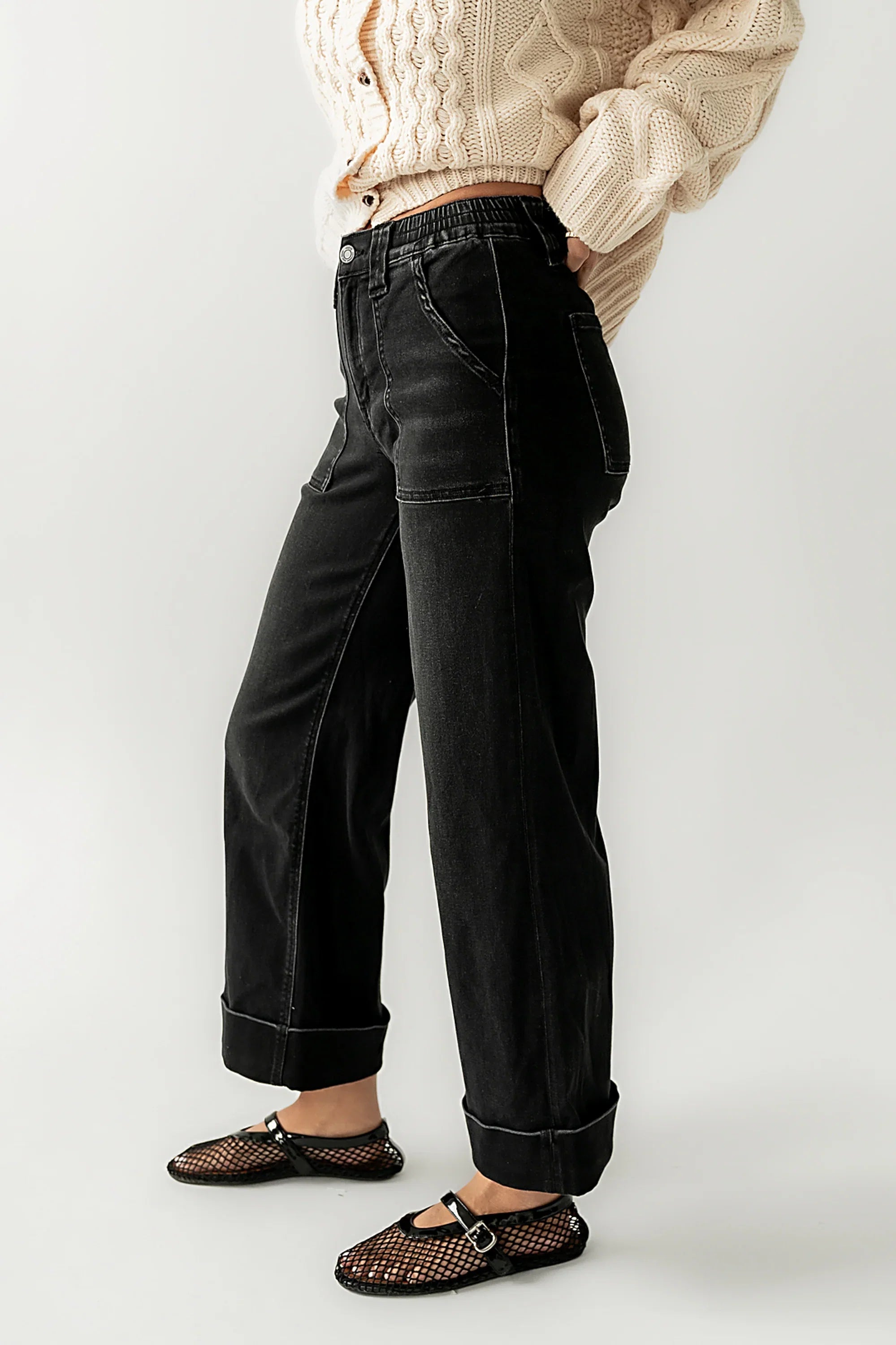 Kayden Cuffed Wide Leg Jeans FINAL SALE