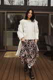 Dakota Cable Knit Sweater in Ivory FINAL SALE