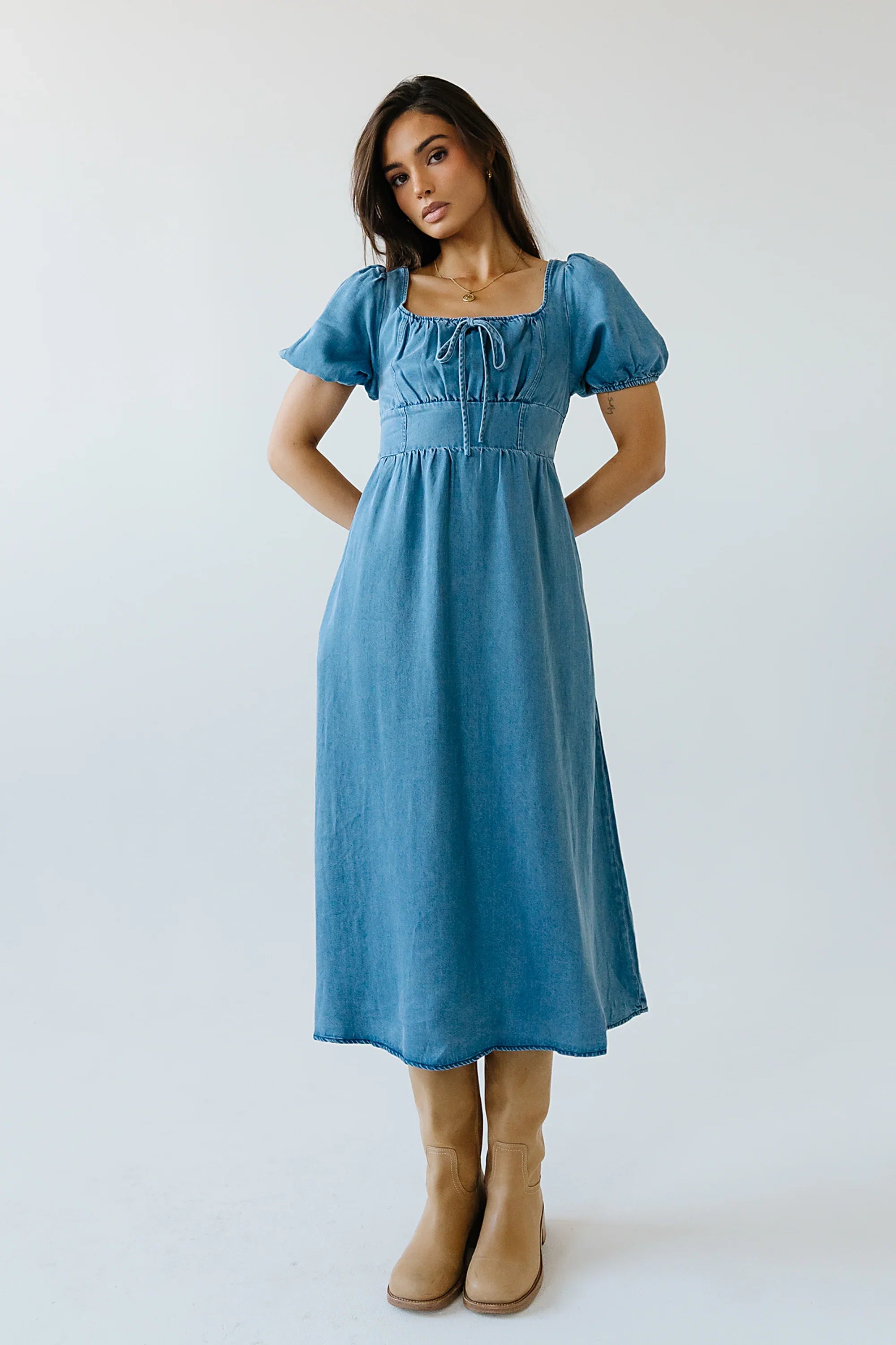 Candice Denim Midi Dress FINAL SALE