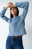 Bostyn Knit Sweater in Blue FINAL SALE