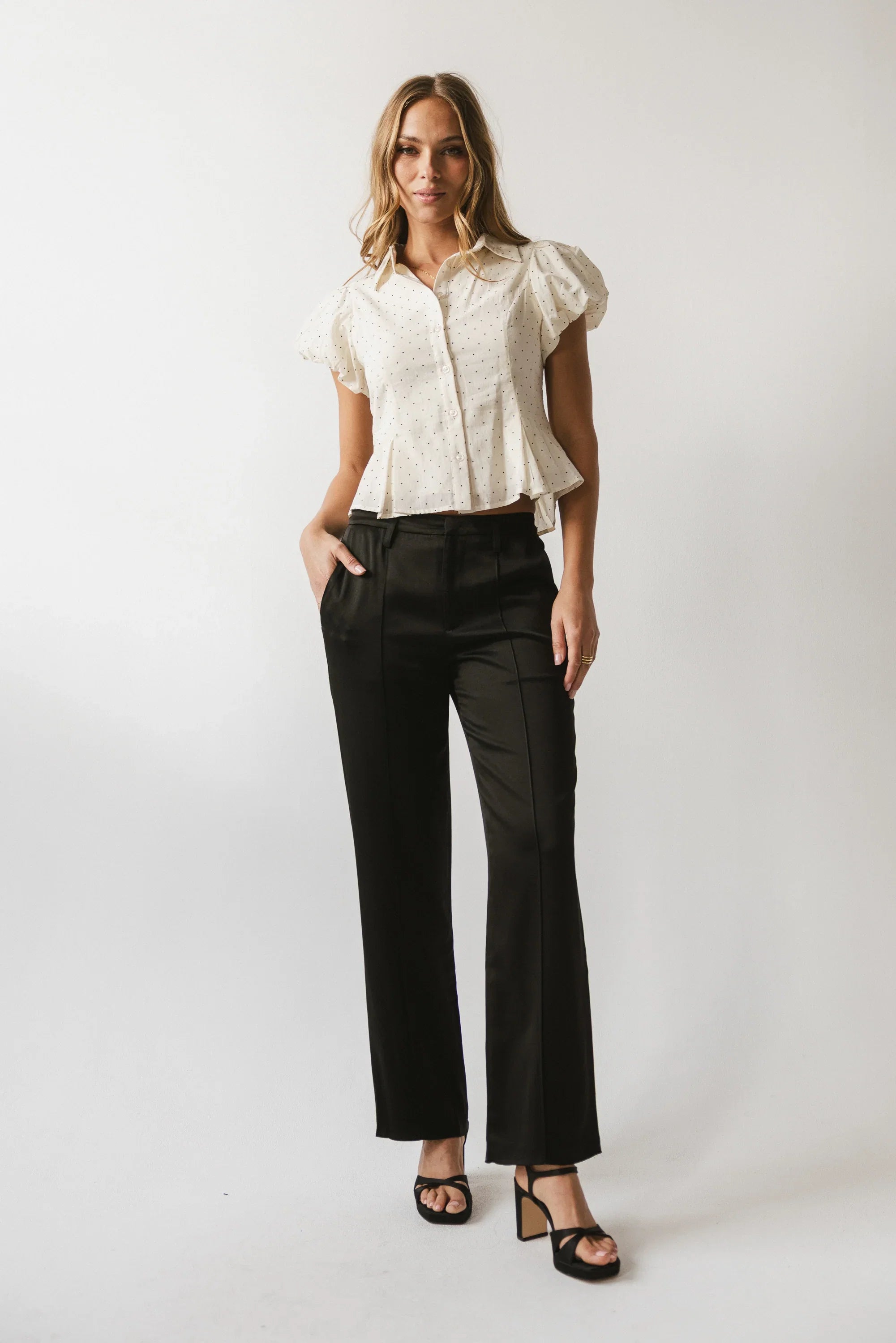 Camile Tapered Trouser in Black