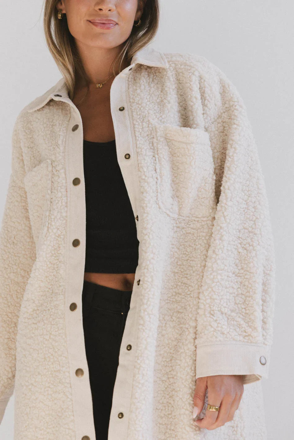 Milandra Sherpa Long Jacket FINAL SALE