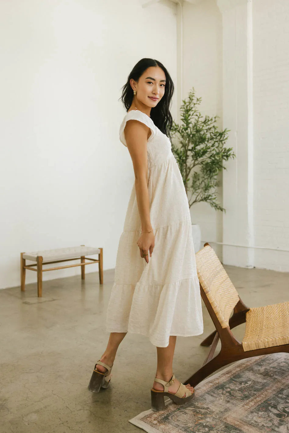 Winifred Textured Midi Dress FINAL SALE