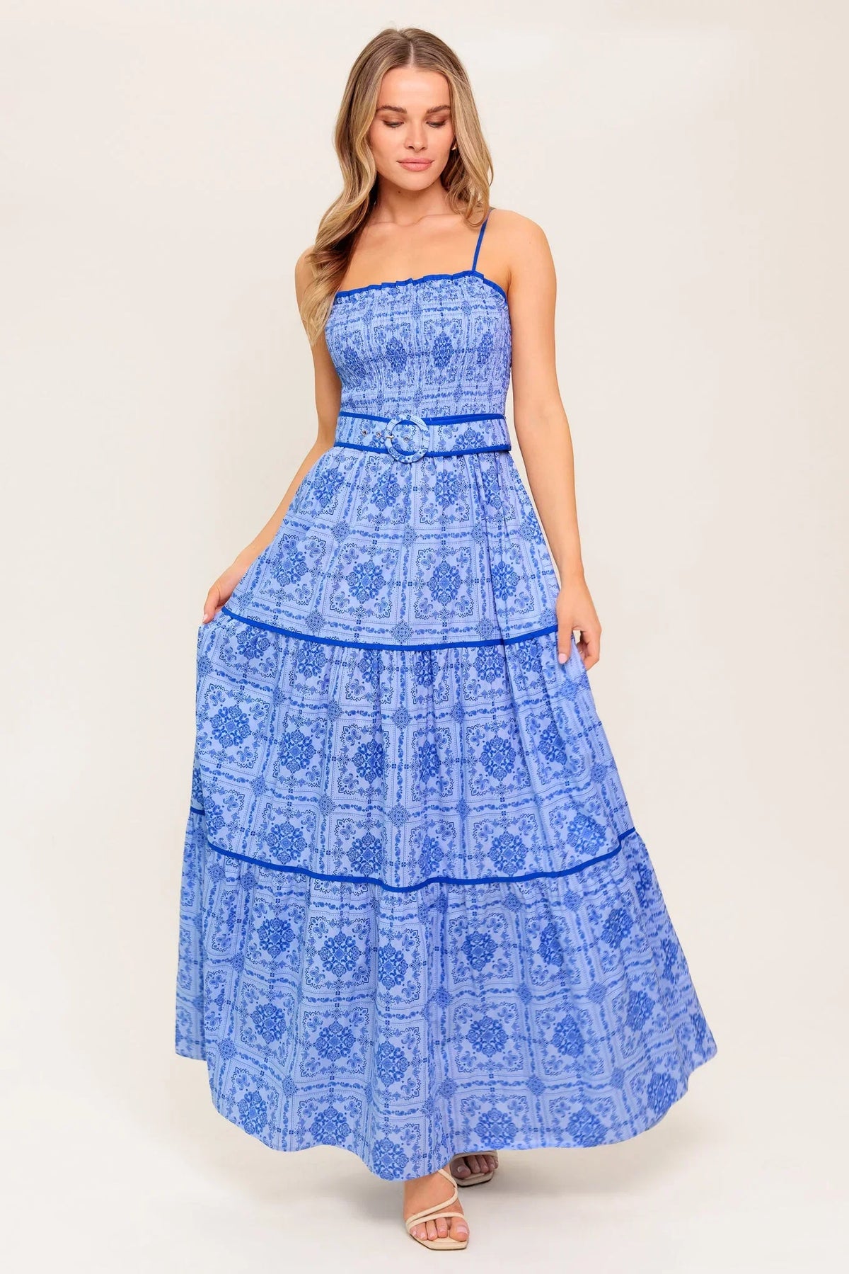 WESTON MAXI DRESS BLUE