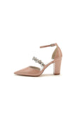 Ivory High Heels with Crystal Accent