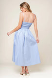 SUMMER INVITE PASTEL BLUE MIDI DRESS