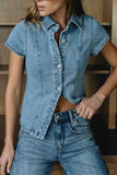 Briley Denim Button Up in Medium Wash