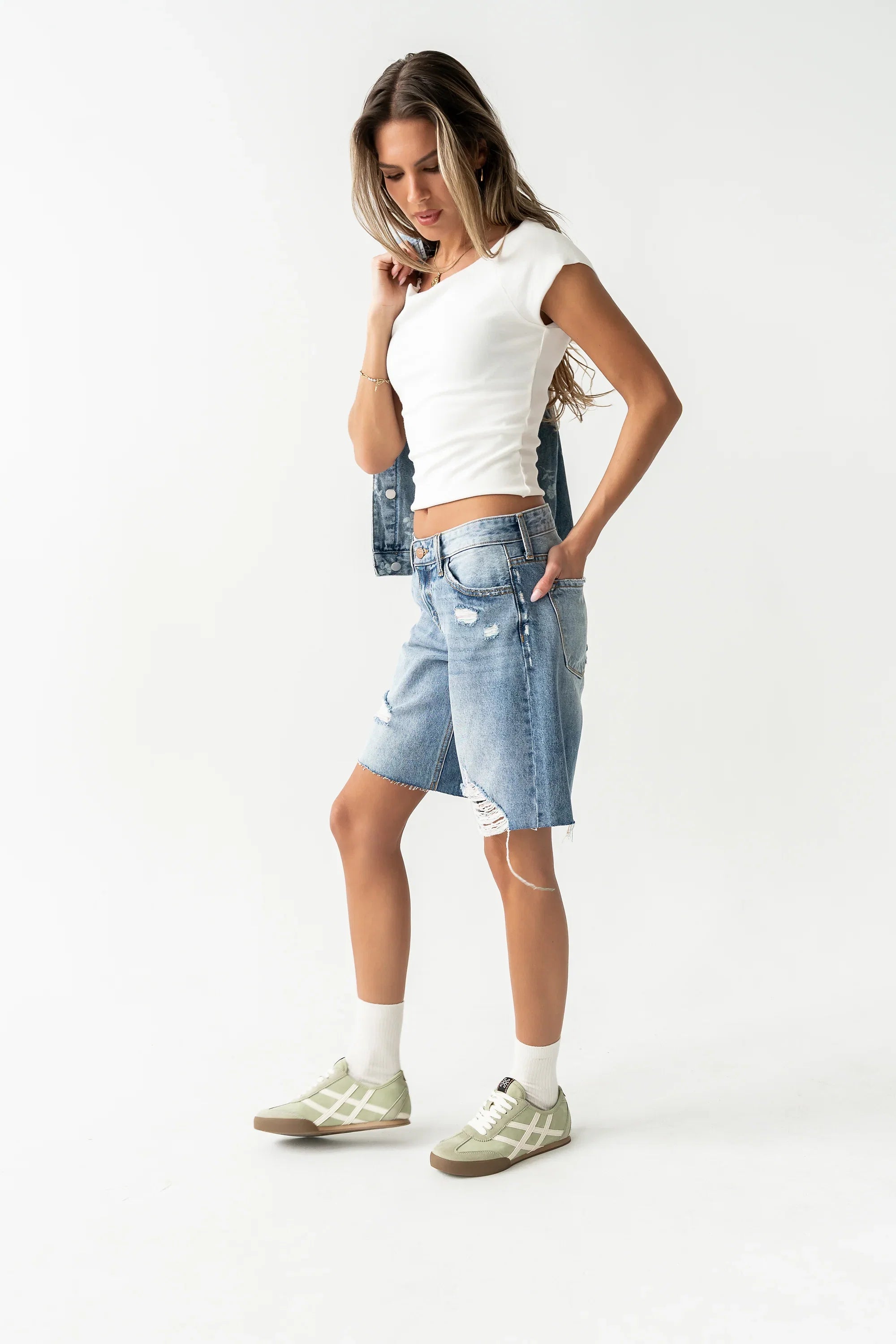 Winston Distressed Bermuda Shorts