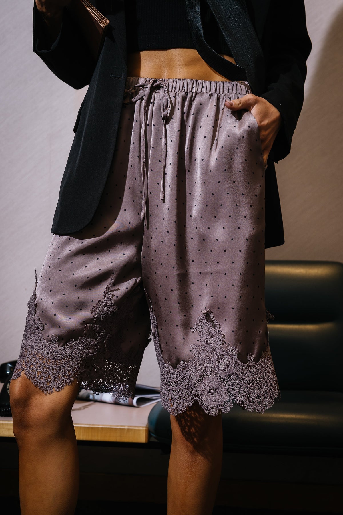 Sorrel Polka Dot Bermuda Shorts