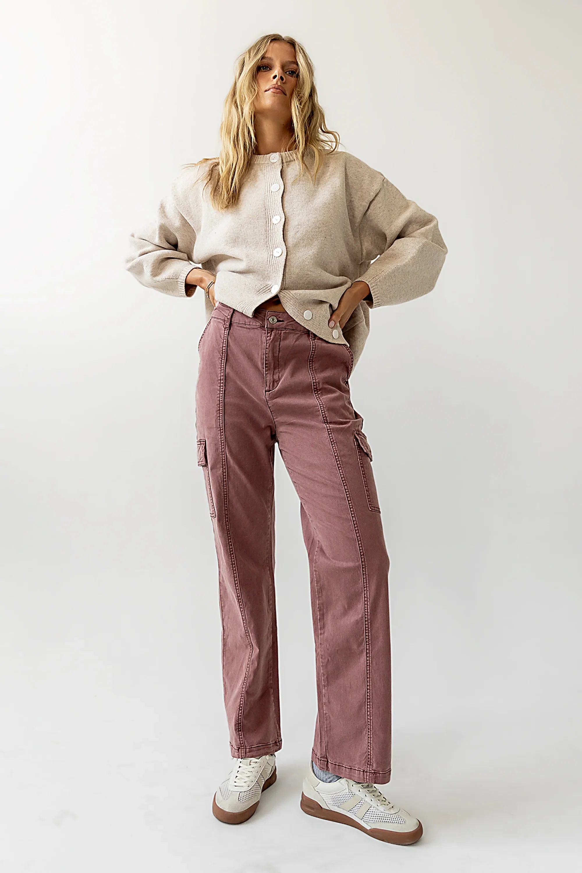 Gracie Straight Leg Pants in Brick FINAL SALE