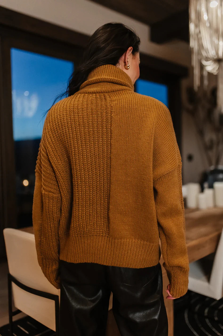 Catherine Turtleneck Sweater in Brown FINAL SALE