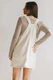 Reid Corduroy Overall Dress in Ivory FINAL SALE