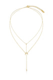 Dainty Layered Crescent Moon Necklace Set