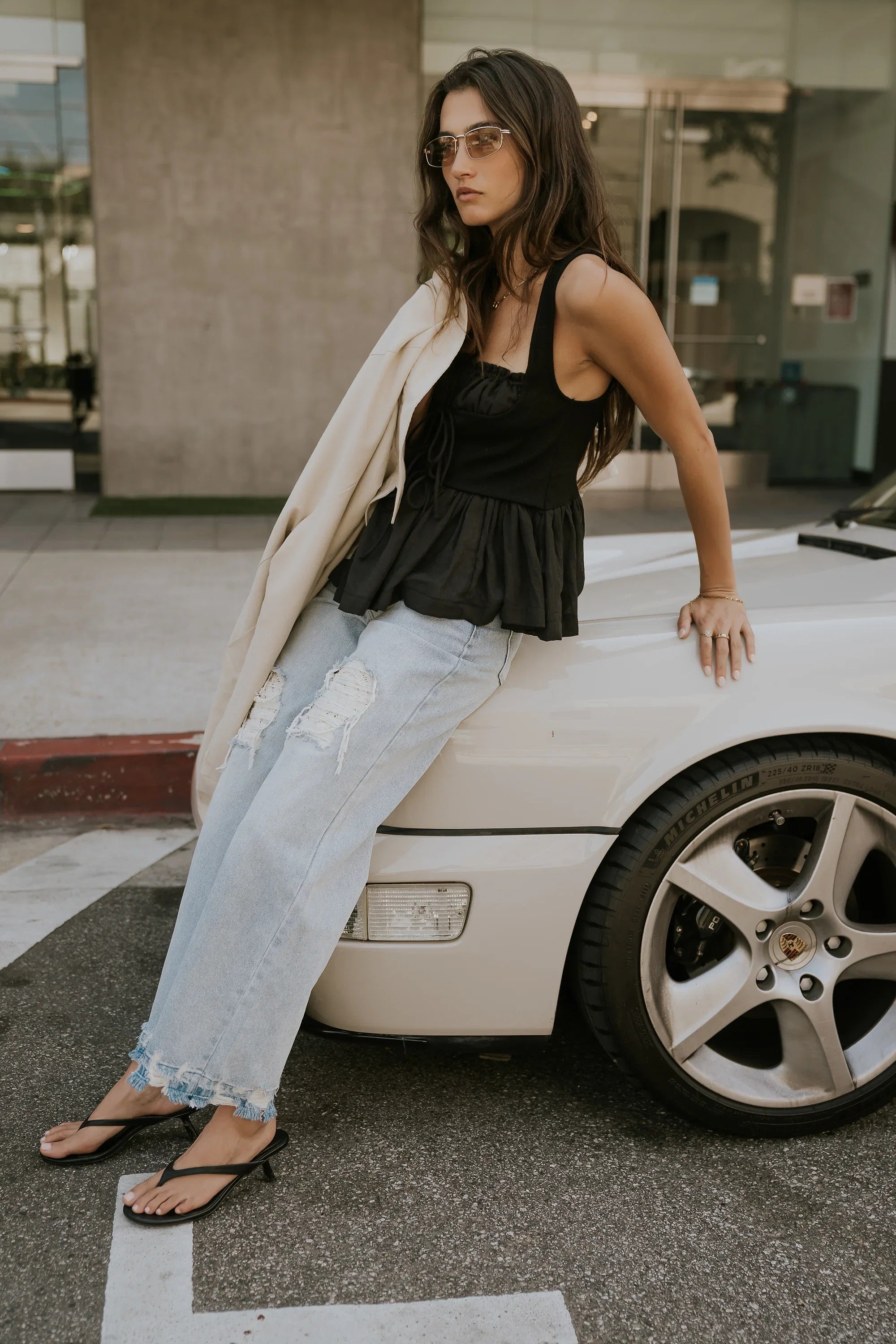 Marvin Crochet Wide Leg Jeans