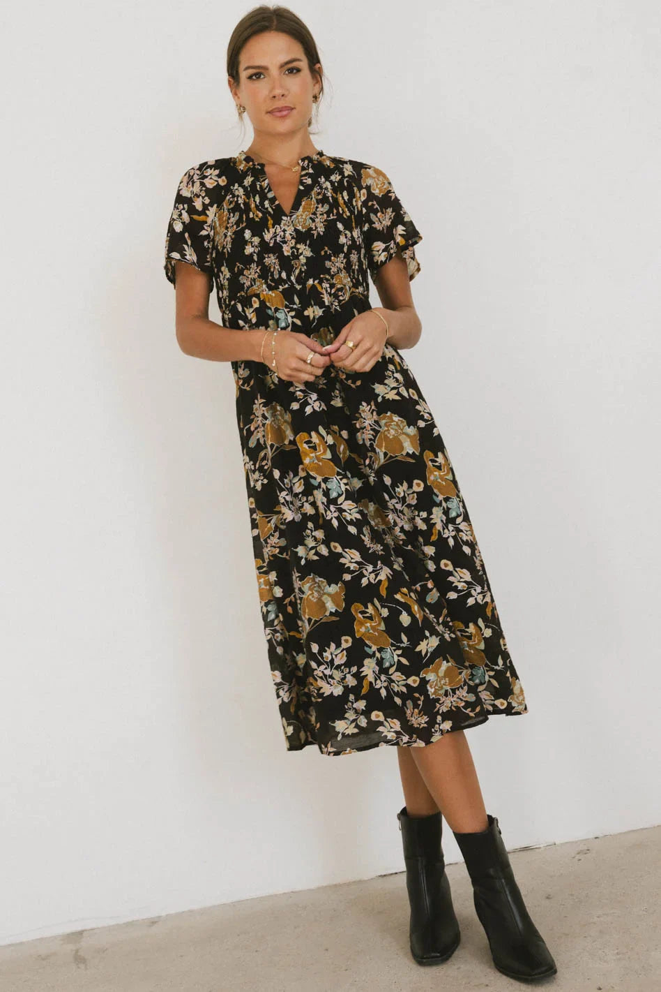 Kaitlyn Floral Midi Dress FINAL SALE
