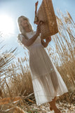 Declan Midi Dress in White FINAL SALE
