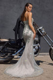 Phaedra Gown Fitted Crystal Embellished Evening Dress