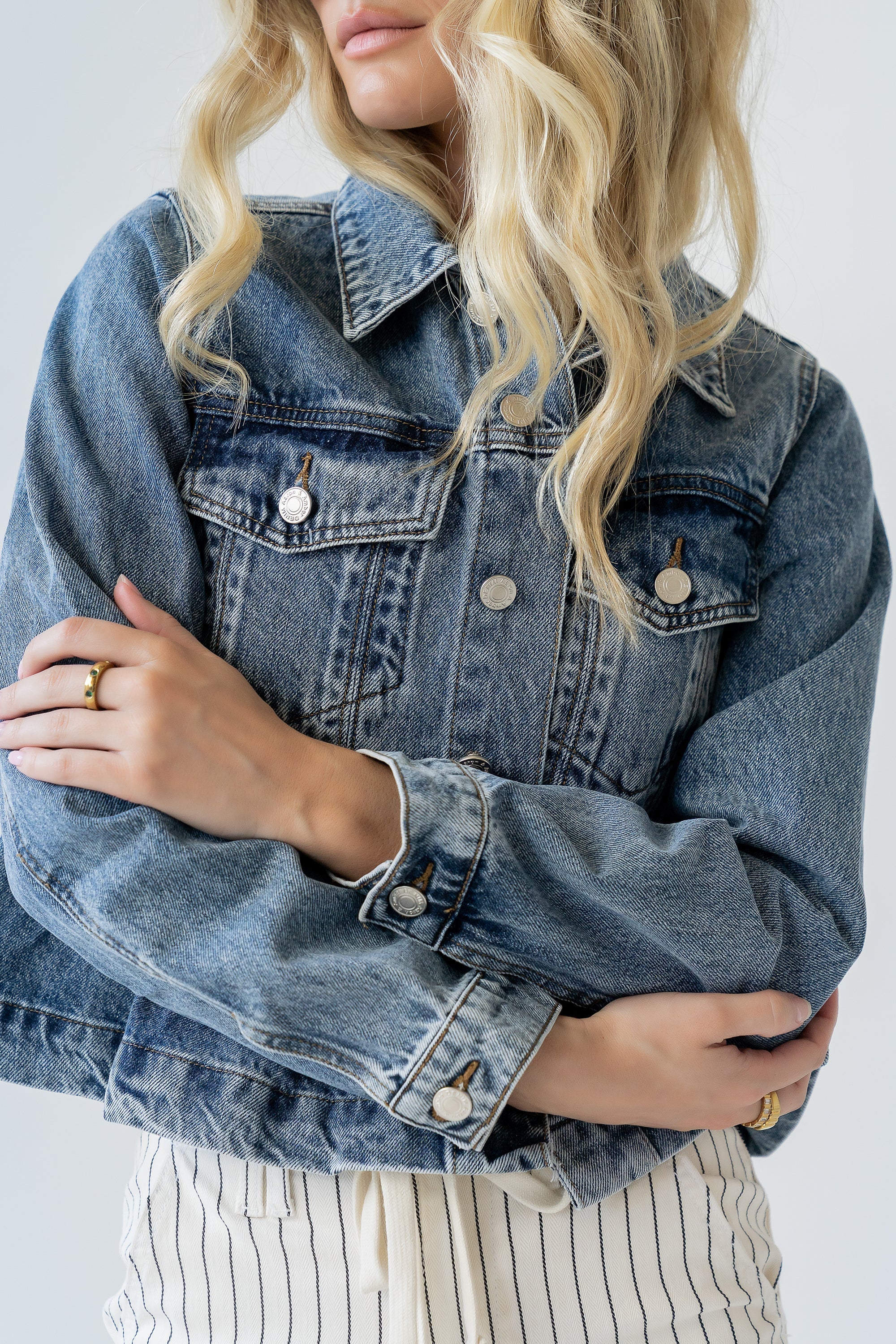 Riley Peplum Denim Jacket