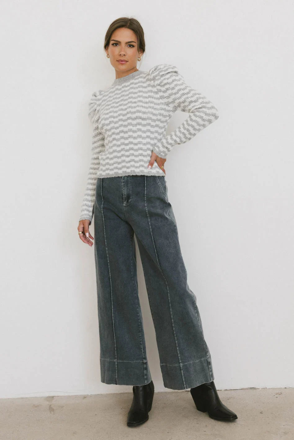 Emmaline Wide Leg Jeans in Dark Wash FINAL SALE