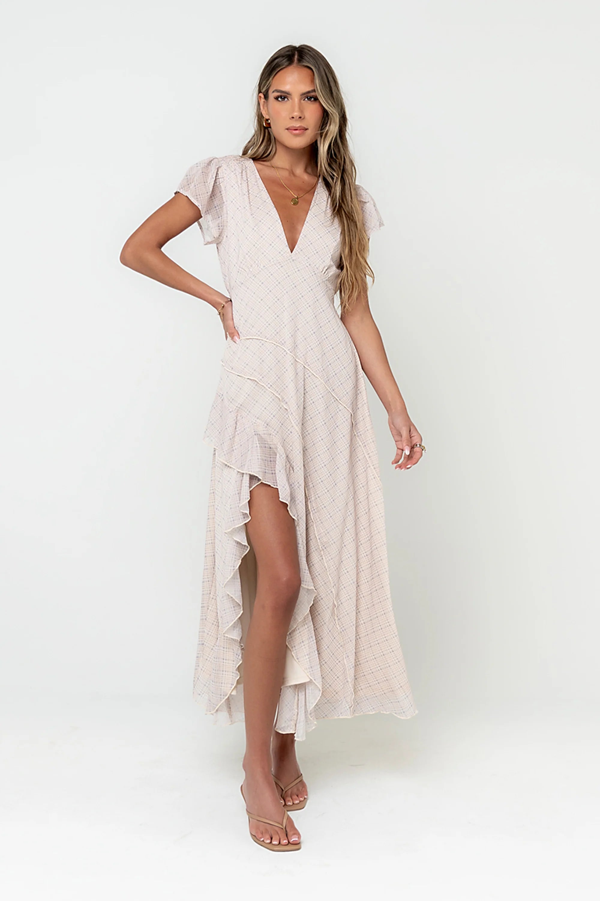 Mindy Plaid Maxi Dress
