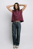 Paige Knit Sweater in Burgundy FINAL SALE