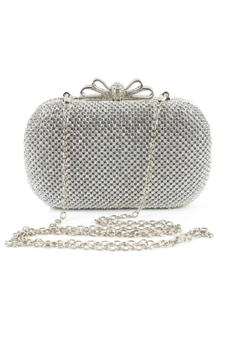 Beautiful Metal With Crystal Rhinestone Adjustable Bridal Purse