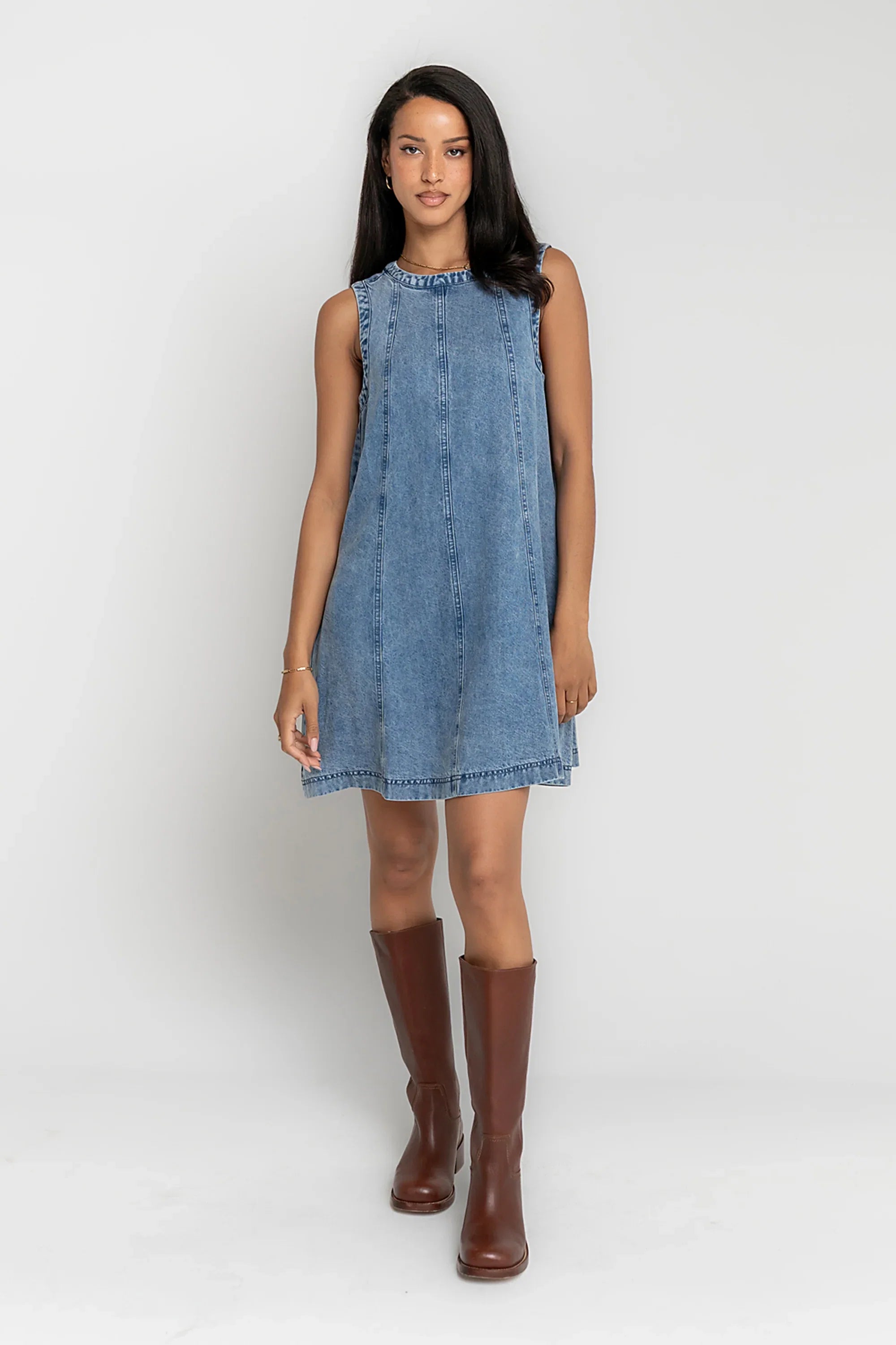 Elyse Sleeveless Denim Mini Dress