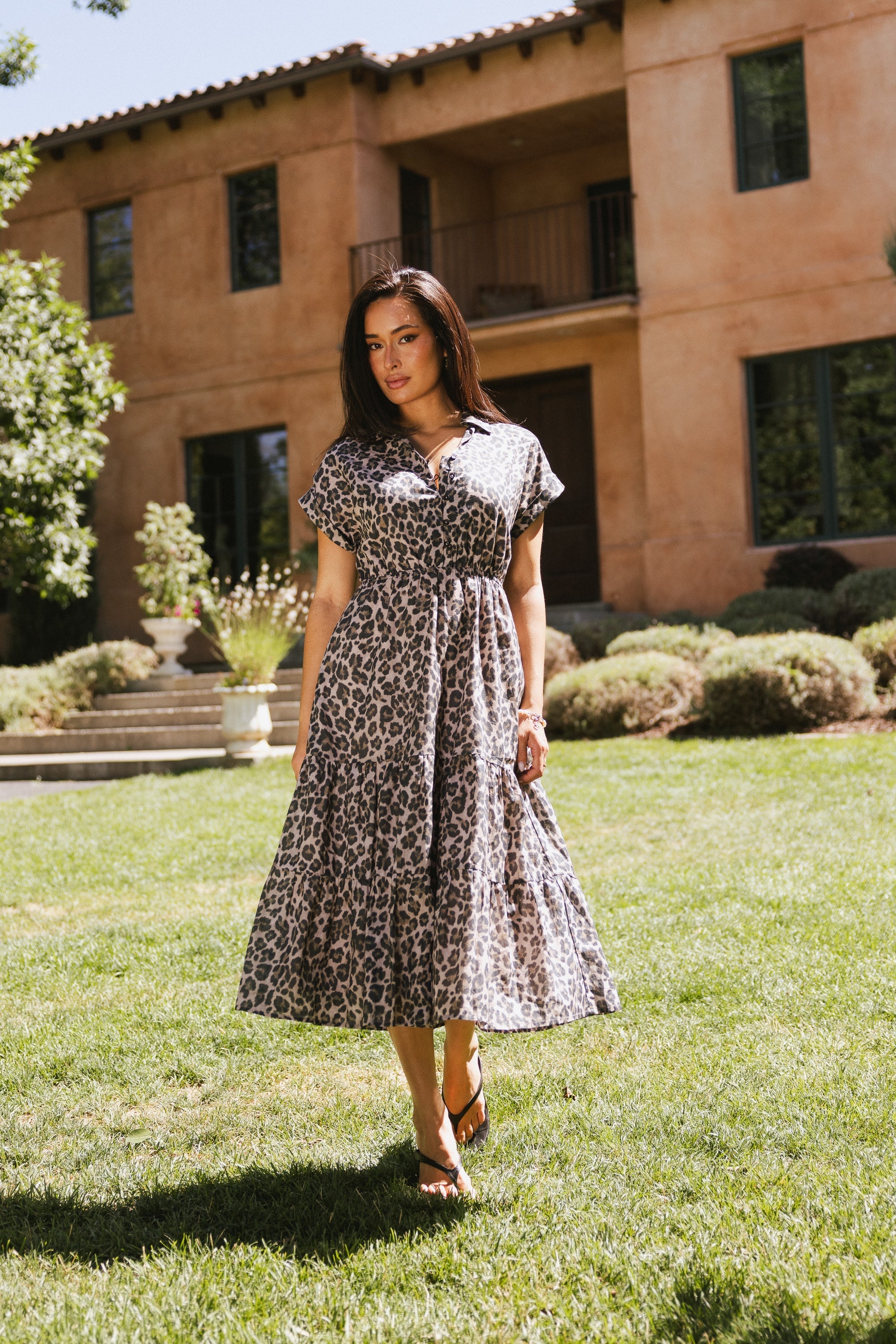 Ayda Leopard Midi Dress FINAL SALE