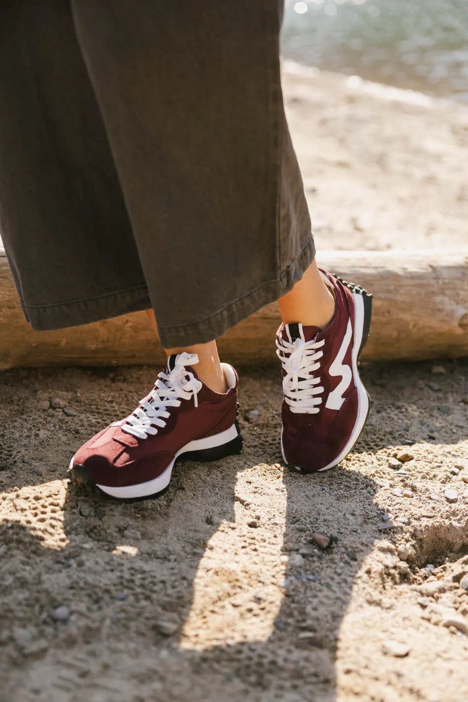 Steve Madden Campo Sneakers in Burgundy FINAL SALE