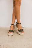 Pascha Wedge Sandal in Olive FINAL SALE