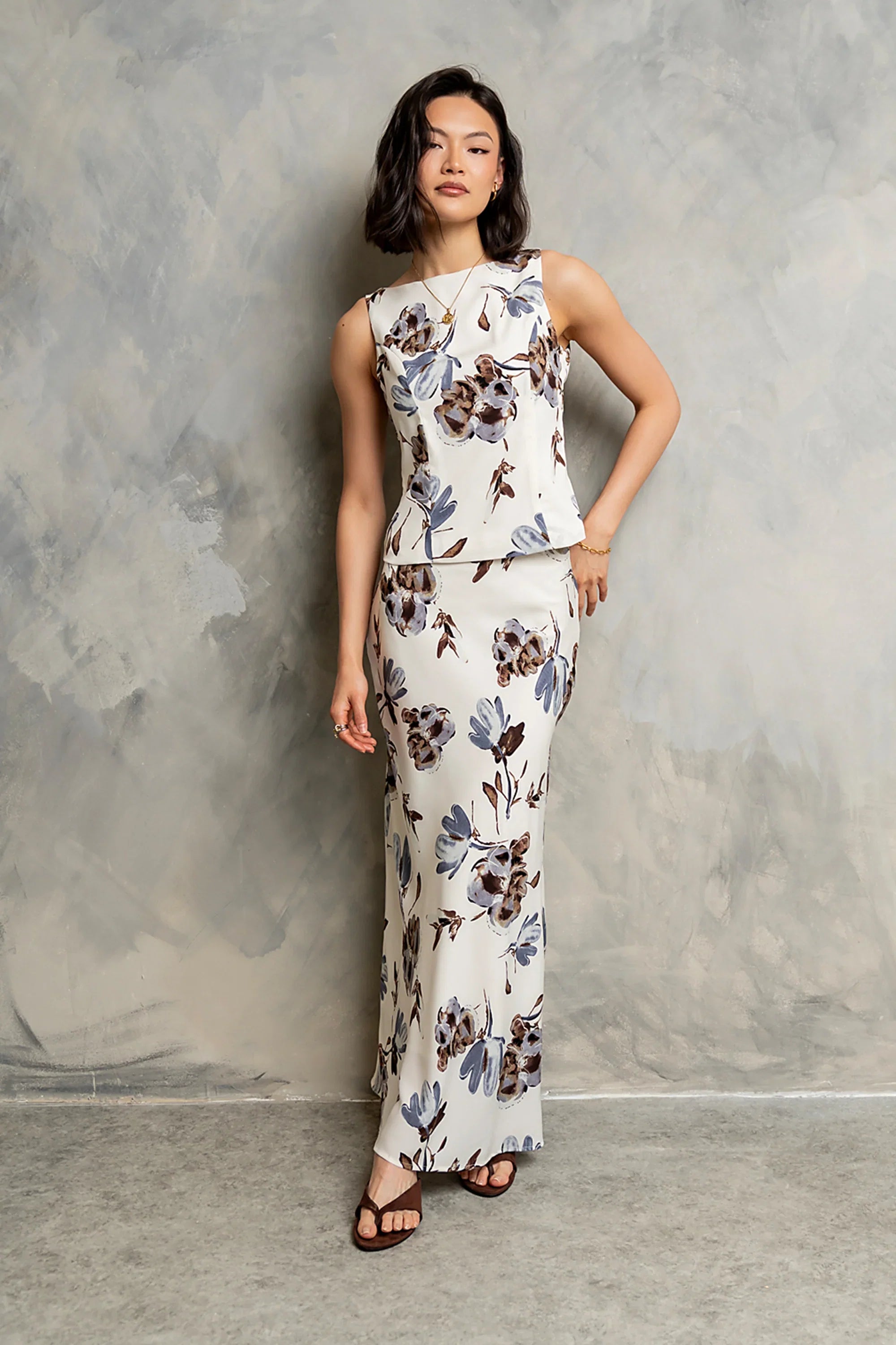 Eden Floral Top in Cream