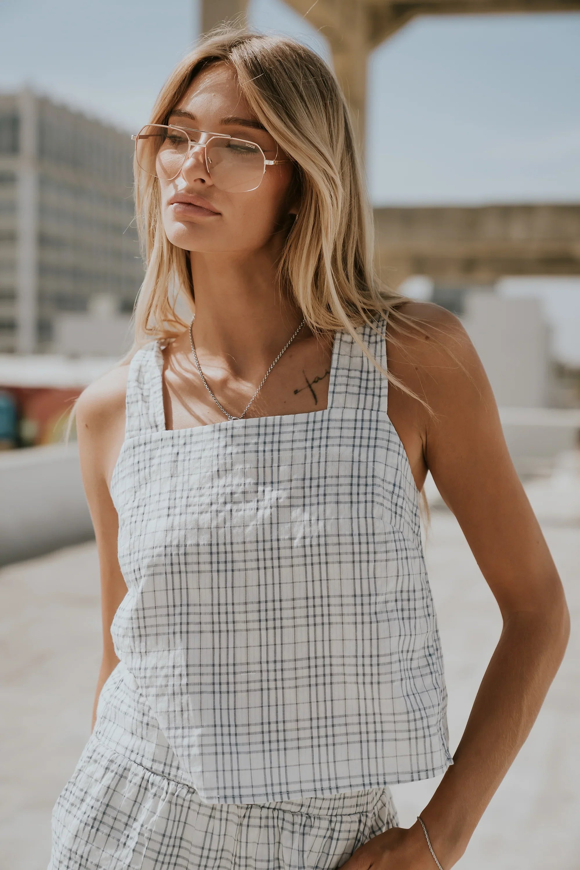 Viola Plaid Tank Top