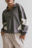 Harbor Knit Quarter Zip in Charcoal FINAL SALE