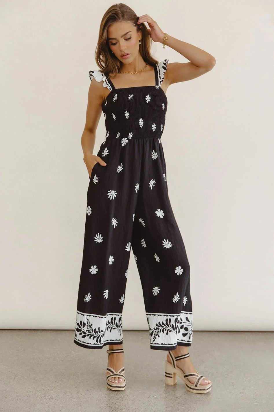 Krista Smocked Jumpsuit FINAL SALE