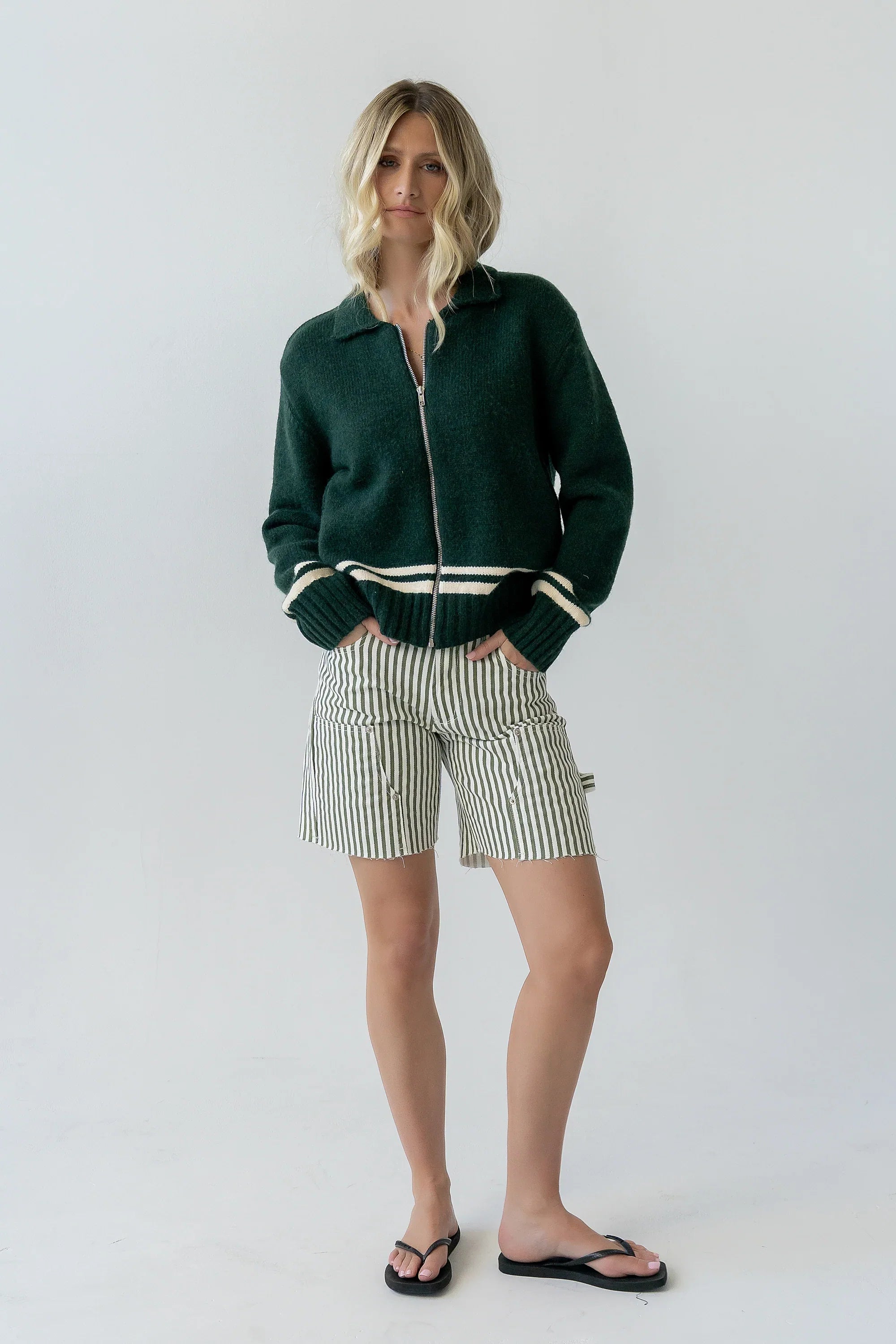 Polly Knit Jacket in Green