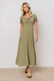 Maddox Midi Dress in Sage FINAL SALE