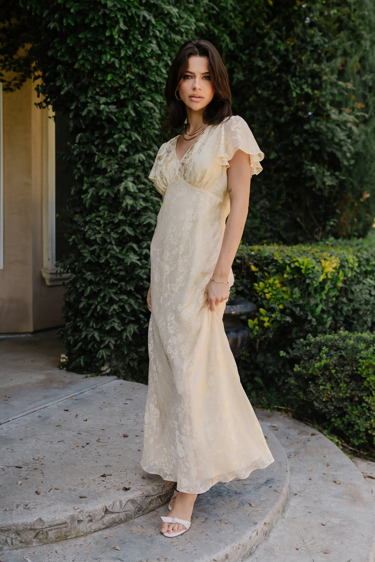 Ashtin Floral Maxi Dress in Yellow