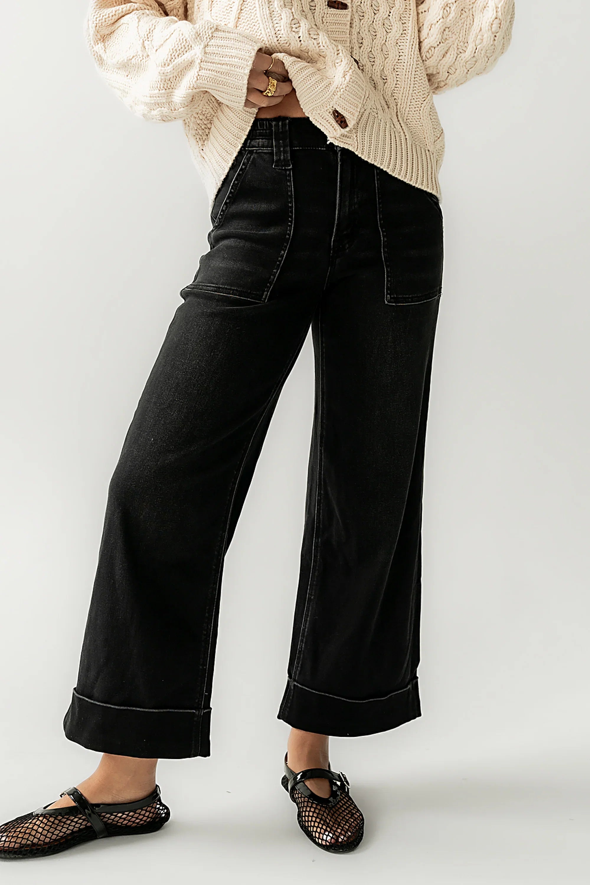 Kayden Cuffed Wide Leg Jeans FINAL SALE
