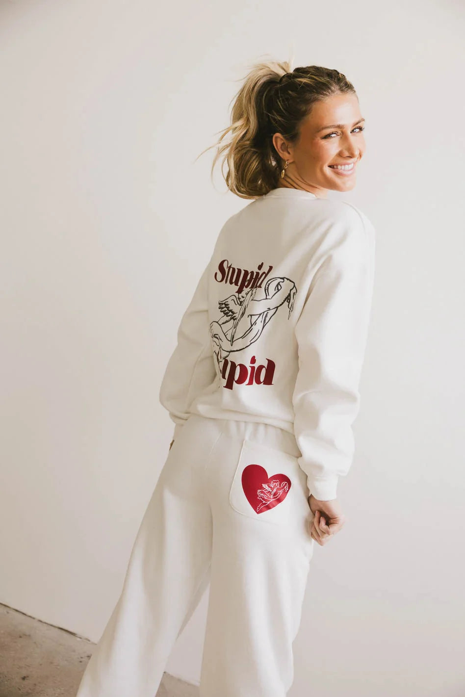 Stupid Cupid Crew Neck Sweater FINAL SALE