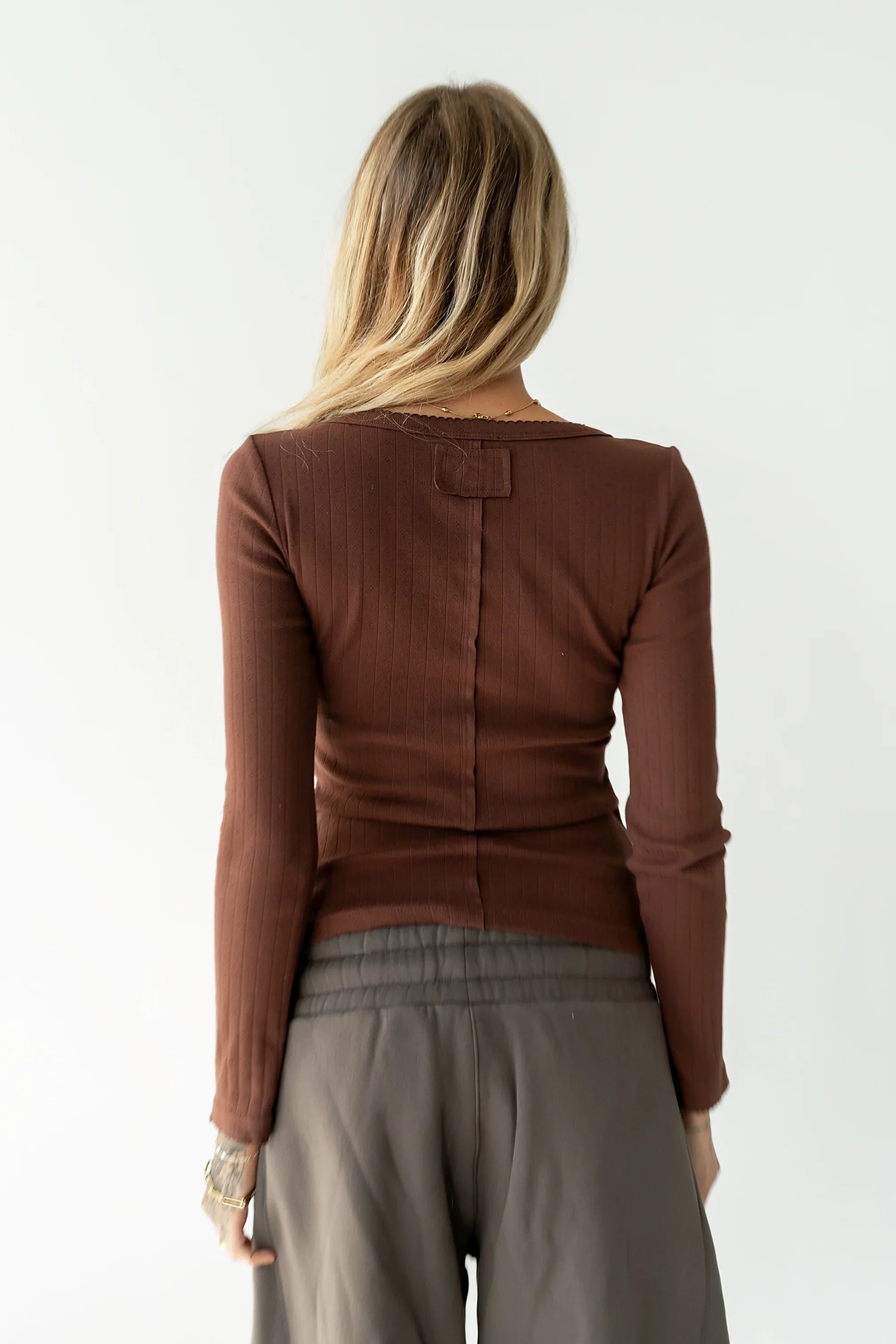 Pura Knit Top in Brown