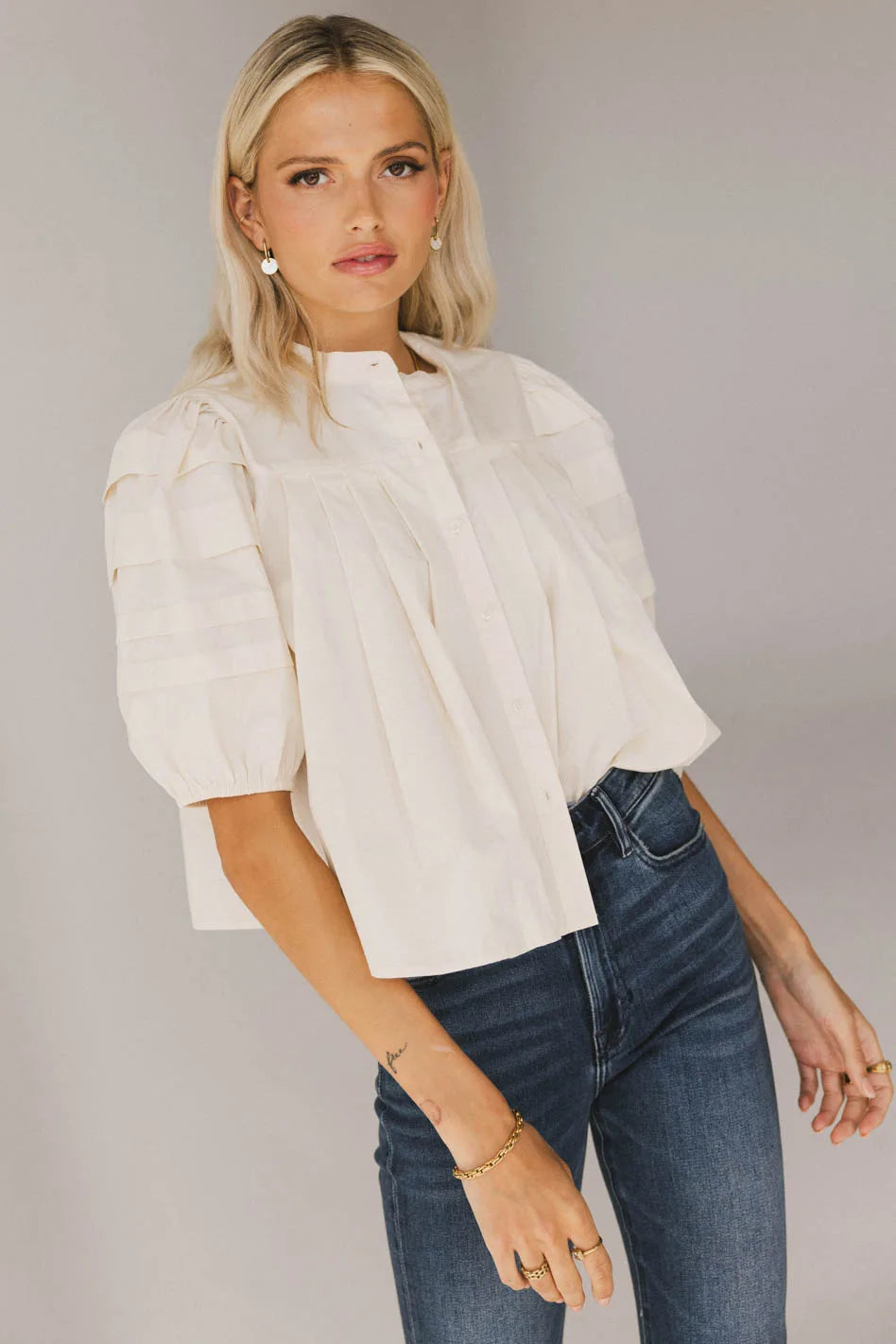 Ronan Pleated Blouse FINAL SALE