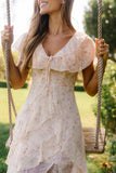 Kora Ruffle Maxi Dress in Yellow