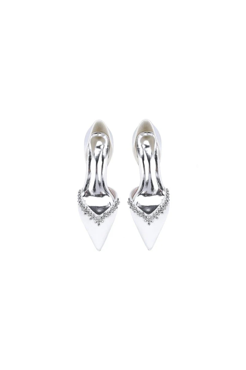 Fuchsia High Heels with Sparkling Crystal Embellishments