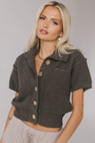 Hayes Knit Cardigan in Charcoal FINAL SALE