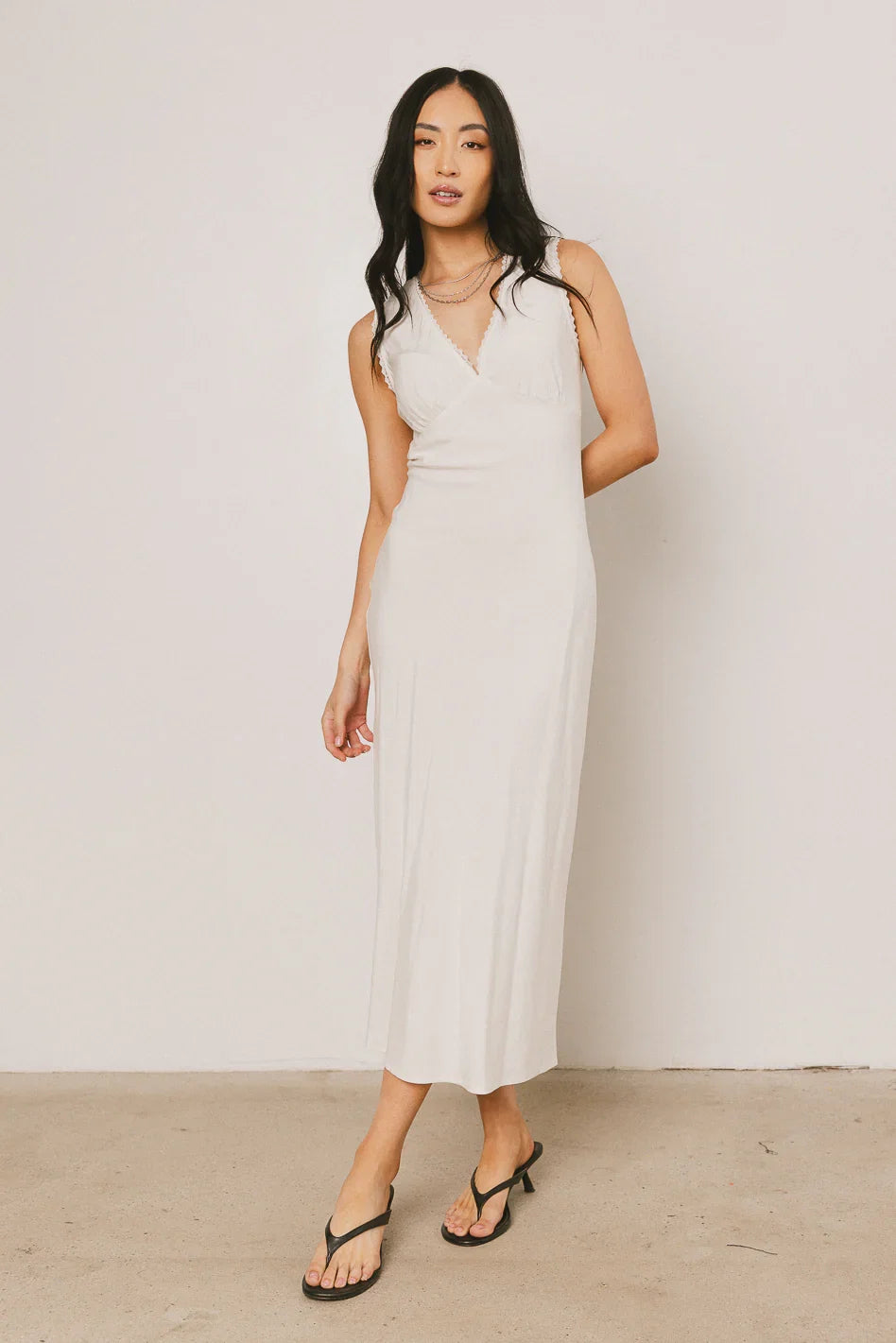 Angela Maxi Dress in Cream FINAL SALE