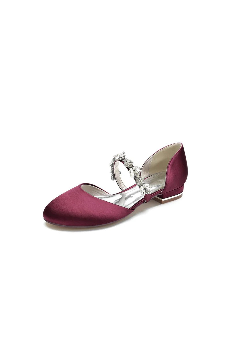 Flats with Rhinestone embellished Strap Party